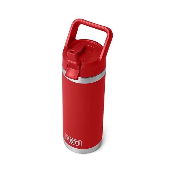 YETI YETI Rambler 18 oz Bottle - Vacuum Insulated Stainless Steel with Color Matching Straw Cap in Rescue Red