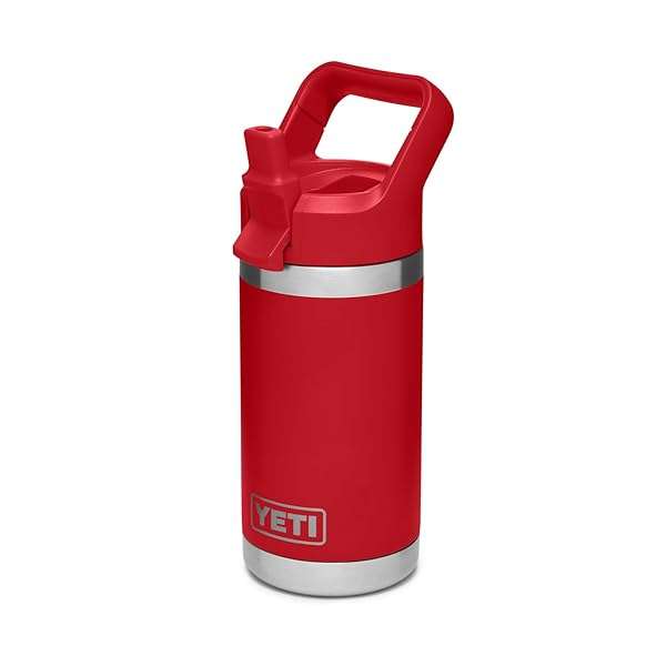 YETI YETI Rambler Jr. 12 oz Kids Bottle with Straw Cap - Rescue Red | Durable & Stylish Hydration for Kids