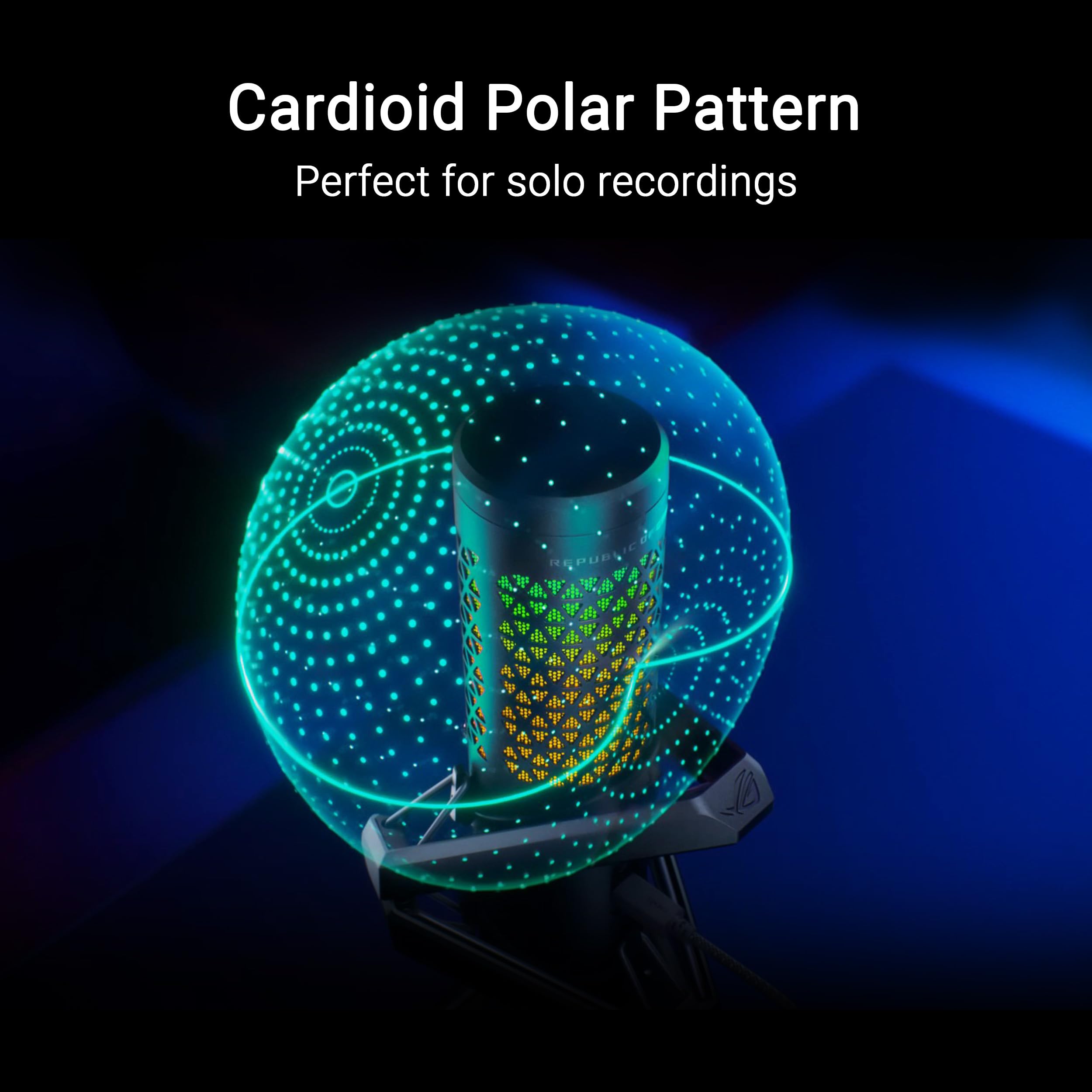 ASUS ASUS ROG Carnyx USB Gaming Microphone with 25mm Condenser Capsule and Aura Sync RGB for High-Quality Streaming and Recording - View 4 of 9