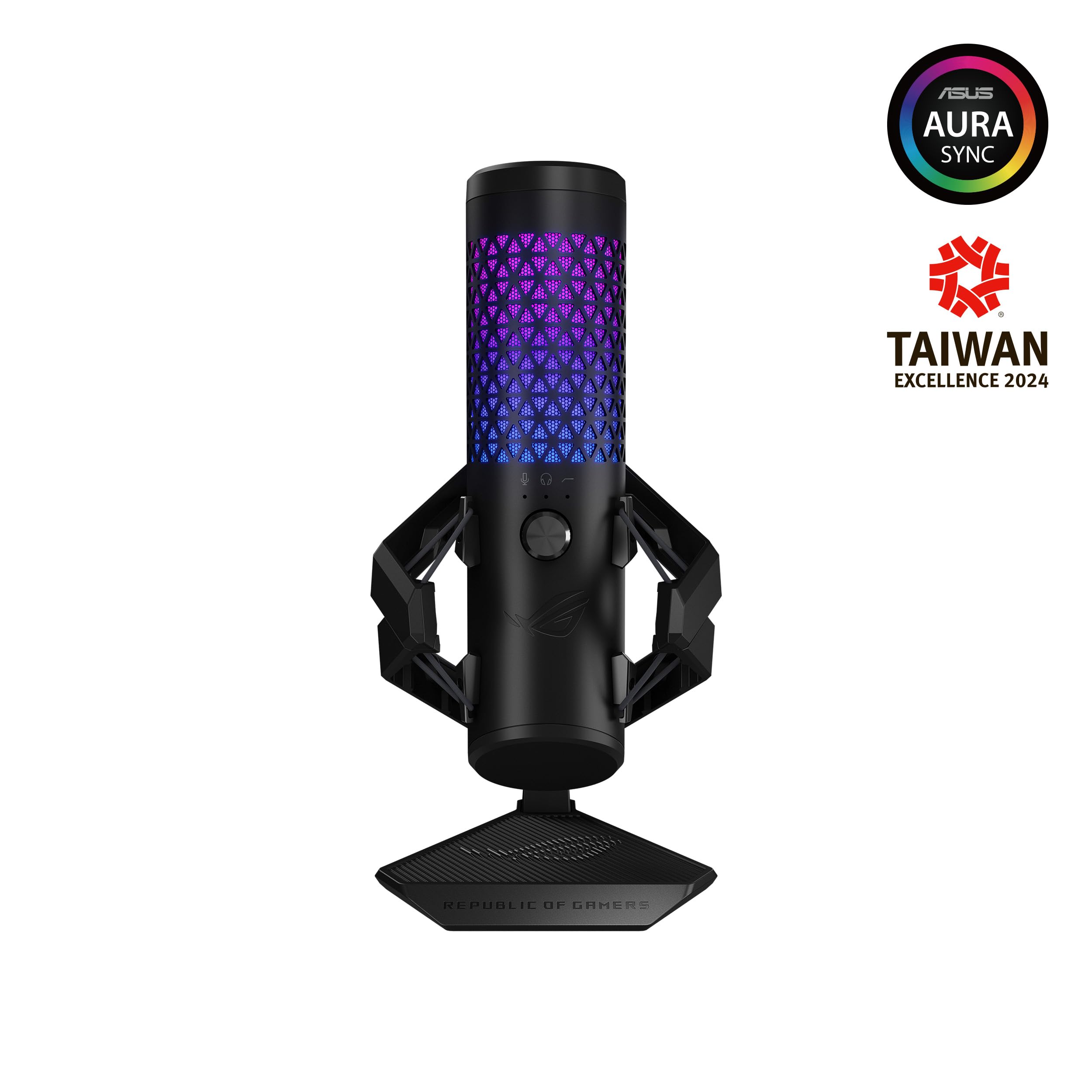 ASUS ASUS ROG Carnyx USB Gaming Microphone with 25mm Condenser Capsule and Aura Sync RGB for High-Quality Streaming and Recording - View 8 of 9