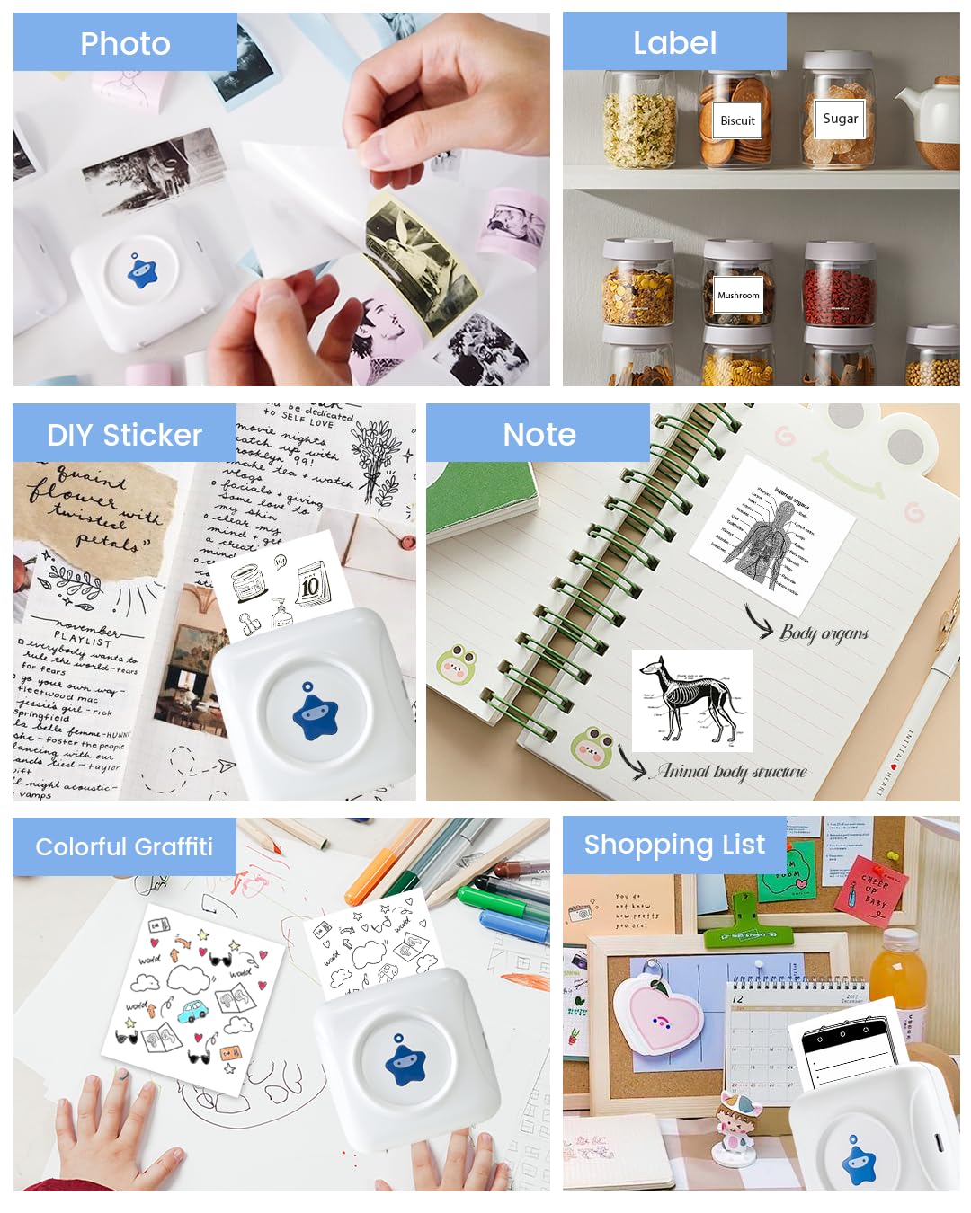 vretti Vretti Sticker Printer TP2-Y 2024 Mini Thermal Bluetooth Mobile Printer for iOS and Android - View 2 of 9