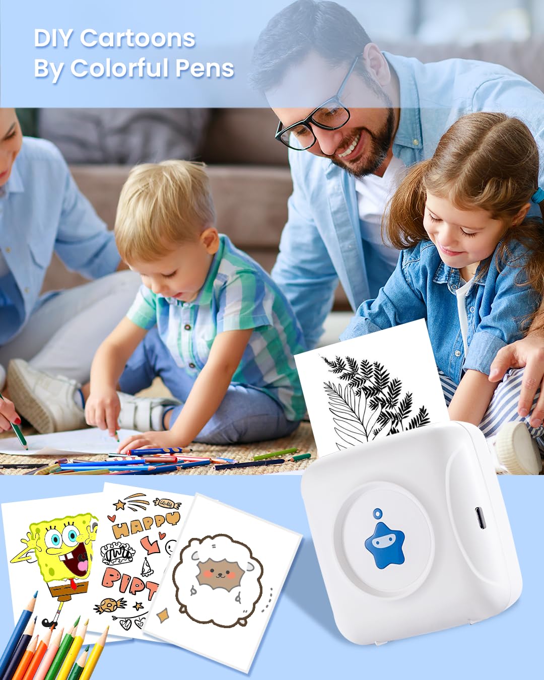 vretti Vretti Sticker Printer TP2-Y 2024 Mini Thermal Bluetooth Mobile Printer for iOS and Android - View 4 of 9