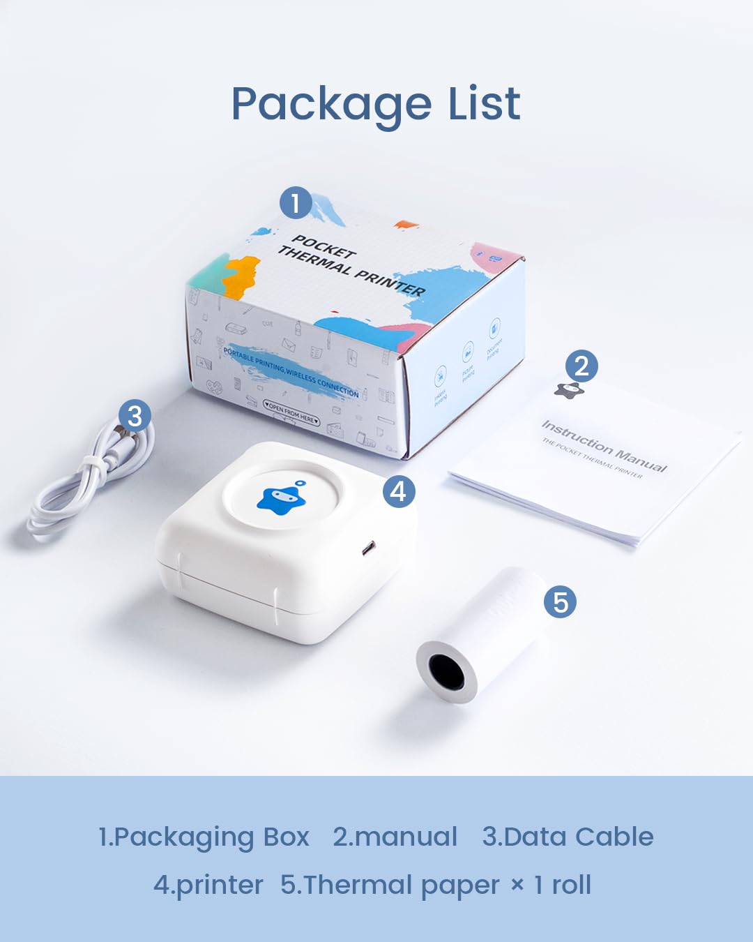 vretti Vretti Sticker Printer TP2-Y 2024 Mini Thermal Bluetooth Mobile Printer for iOS and Android - View 8 of 9