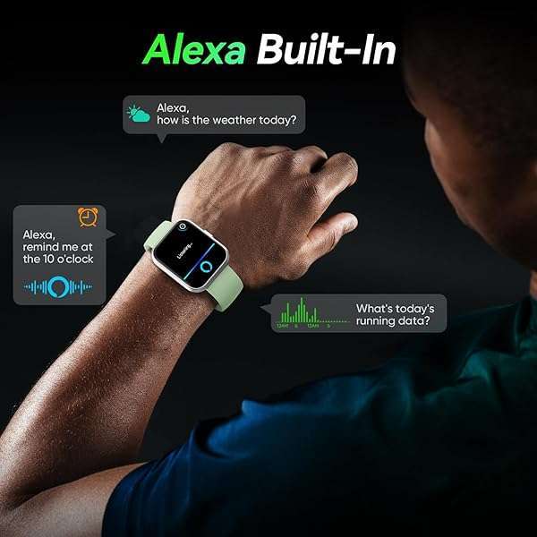 Fitpolo Fitpolo Smart Watch: 1.8'' Alexa Fitness Tracker, Bluetooth Calls, IP68 Waterproof, Heart Rate & Sleep Monitor for Android/iPhone - View 4 of 10