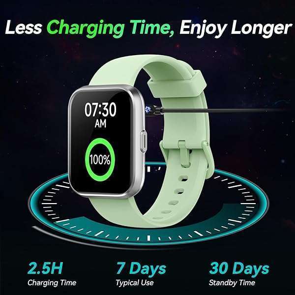 Fitpolo Fitpolo Smart Watch: 1.8'' Alexa Fitness Tracker, Bluetooth Calls, IP68 Waterproof, Heart Rate & Sleep Monitor for Android/iPhone - View 9 of 10