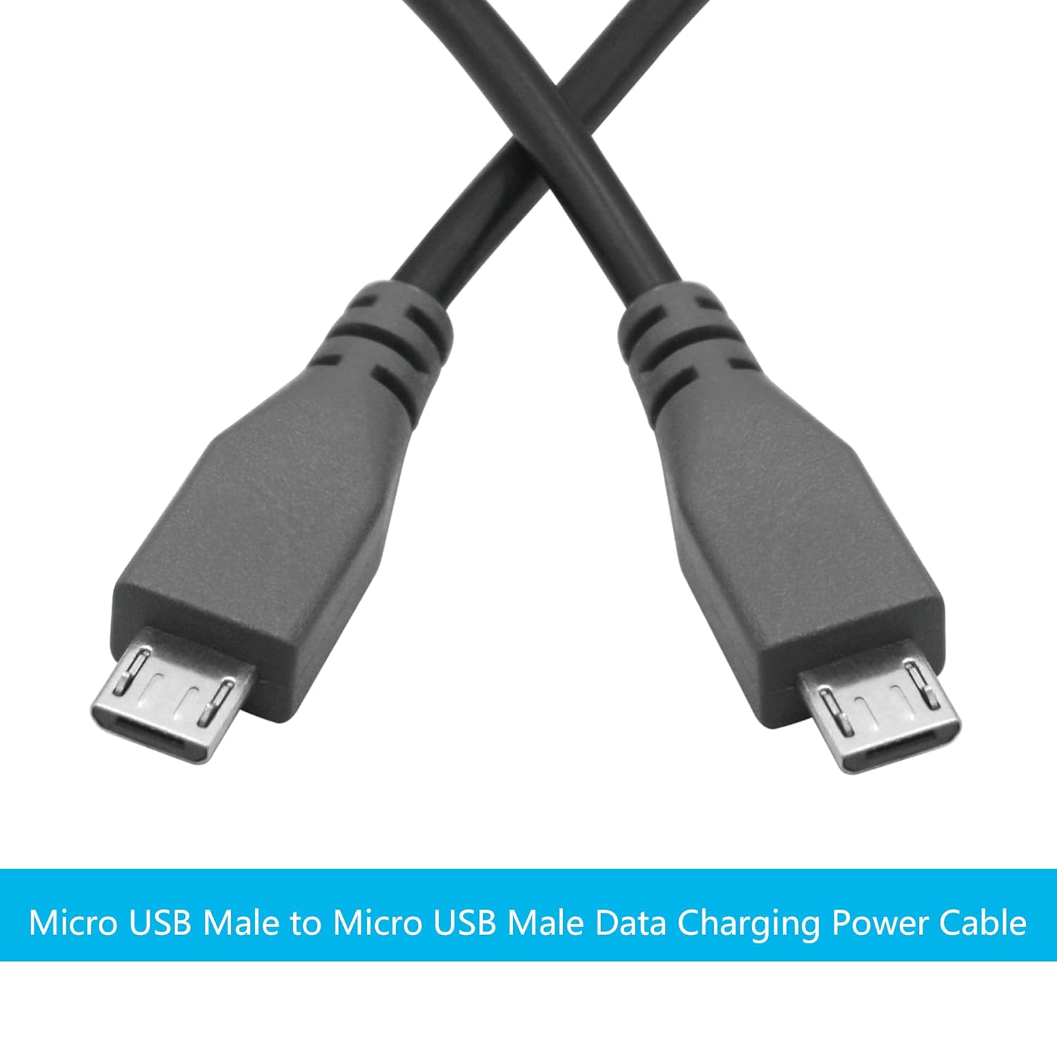 Maixbomr Micro USB Charging Data Cable 0.5M USB 2.0 Male to Male OTG Compatible with Cell Phones Tablets MP3 Players Game Controllers Headsets 2Pcs - View 5 of 9