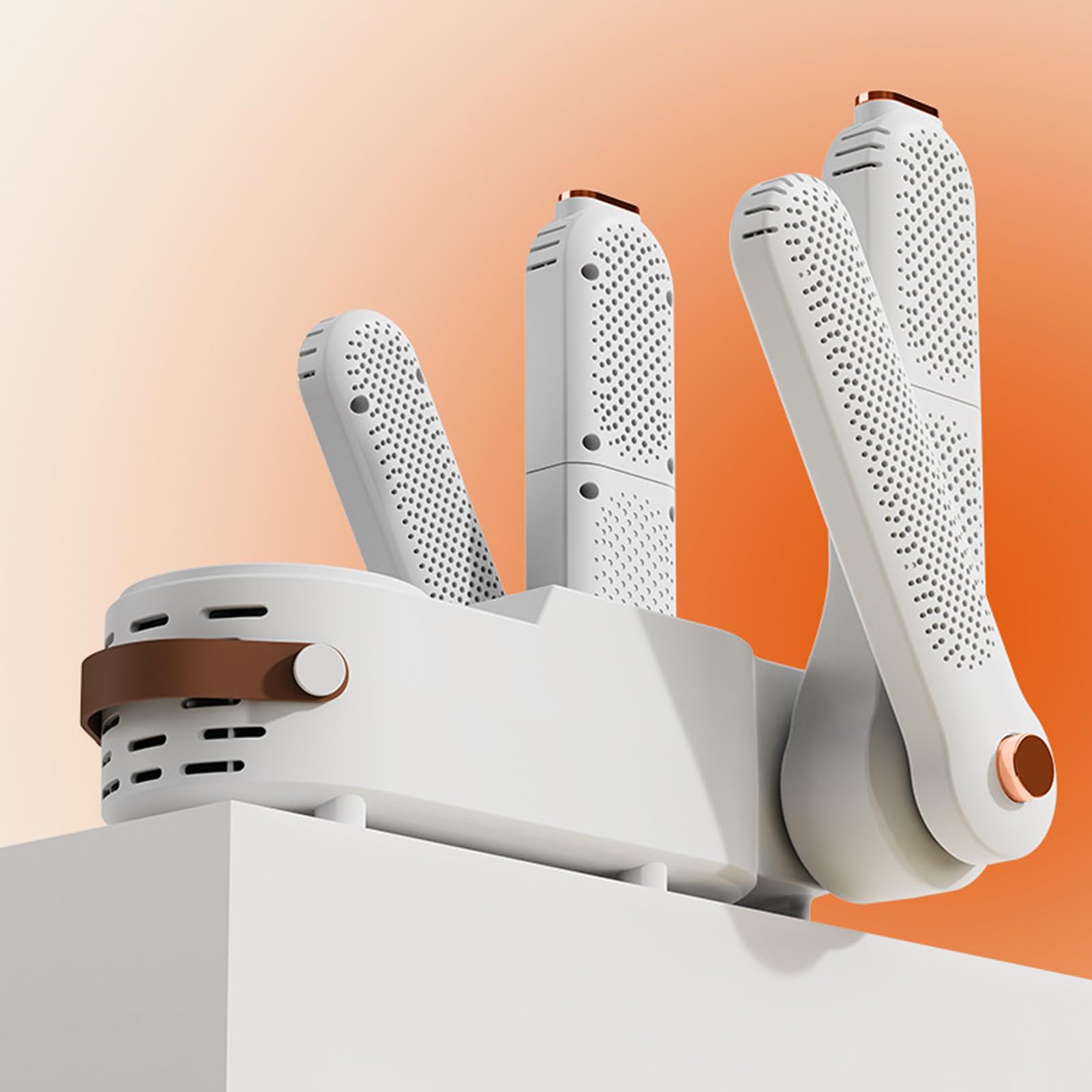 Pomya Electric Shoe Dryer Boot Dryer, Portable Ultra Quiet Shoe Dryer & Warmer for Work Boots, Gloves & Shoes, 4 Drying Heads for 2 Pairs, Folding Design, Timing Function (A) - View 2 of 9