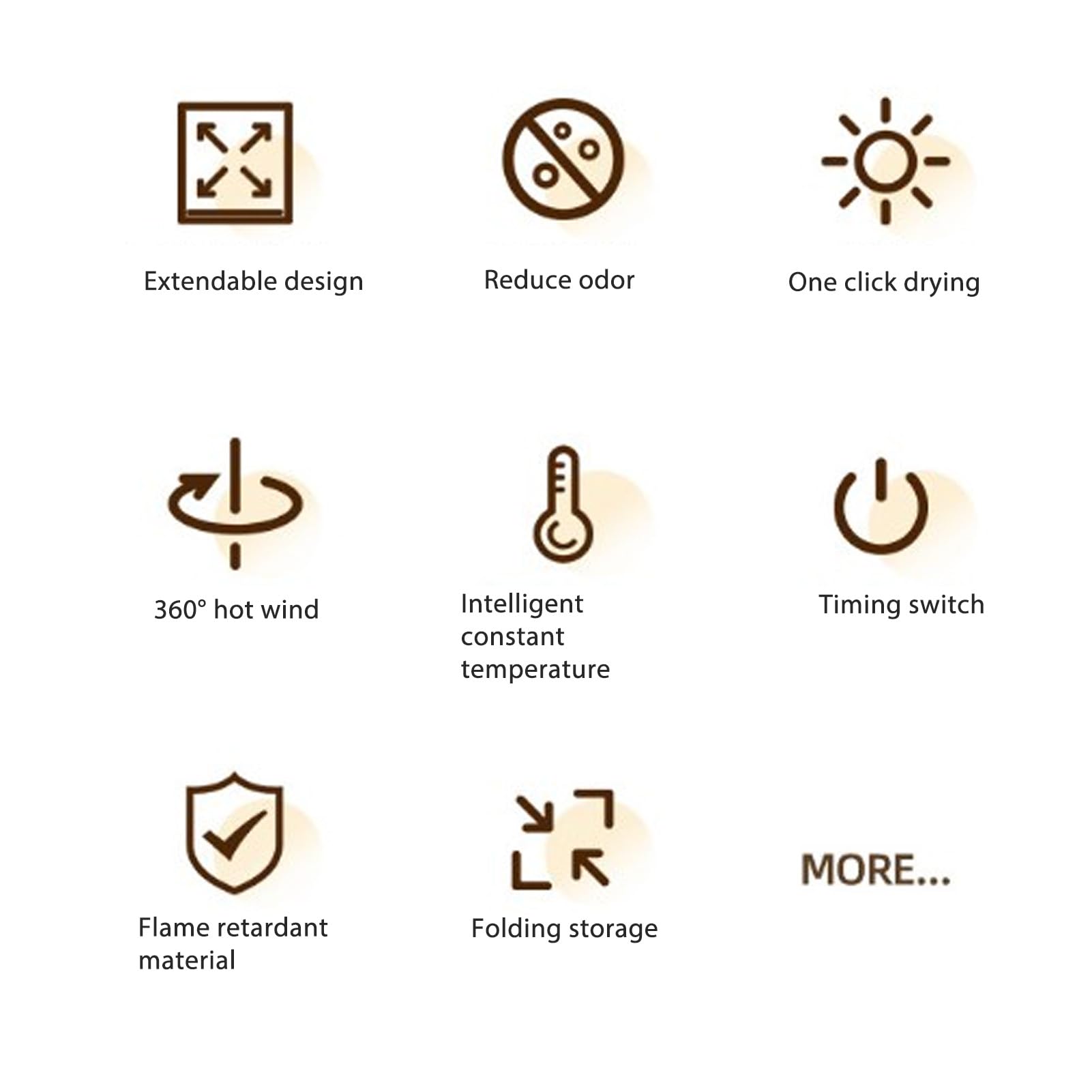 Pomya Electric Shoe Dryer Boot Dryer, Portable Ultra Quiet Shoe Dryer & Warmer for Work Boots, Gloves & Shoes, 4 Drying Heads for 2 Pairs, Folding Design, Timing Function (A) - View 5 of 9