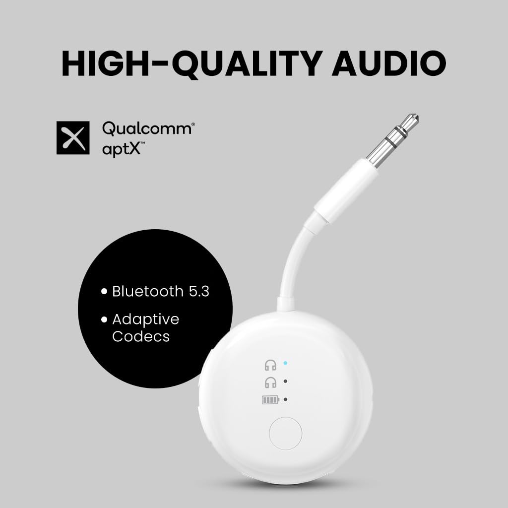Avantree Avantree SoundJet R1 Bluetooth 5.3 Adapter for AirPods and Headphones 20hr Playtime Wireless Audio Transmitter for Travel and Gym - View 4 of 8