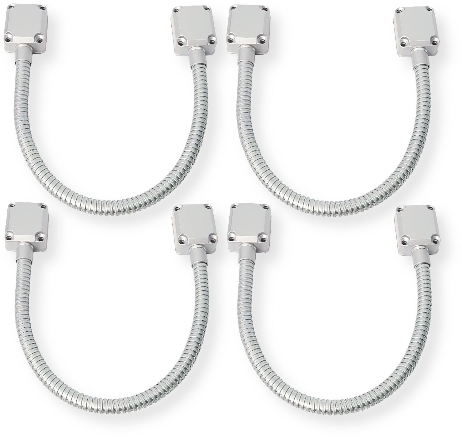 Seco-Larm Seco-Larm SD-969-S18Q Pack of 4 Armored Door Cords with Die-cast Aluminum End Caps for Electric Locks and Access Systems