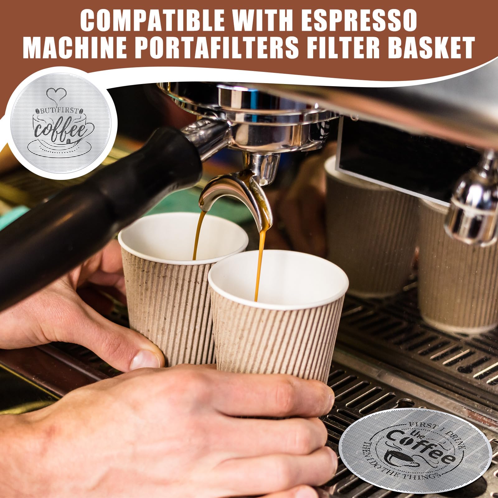 Yaomiao Yaomiao 2 Pcs 53.3mm Ultra Slim 0.2mm Puck Screen Stainless Steel Reusable Espresso Filters for 54mm Portafilter - View 6 of 7