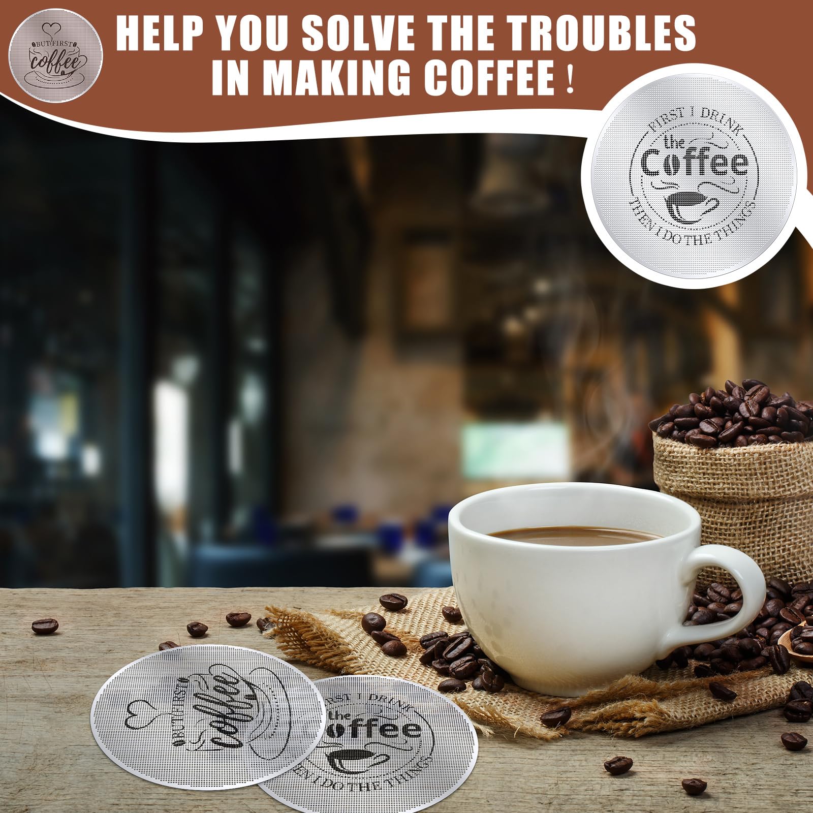 Yaomiao Yaomiao 2 Pcs 53.3mm Ultra Slim 0.2mm Puck Screen Stainless Steel Reusable Espresso Filters for 54mm Portafilter - View 7 of 7