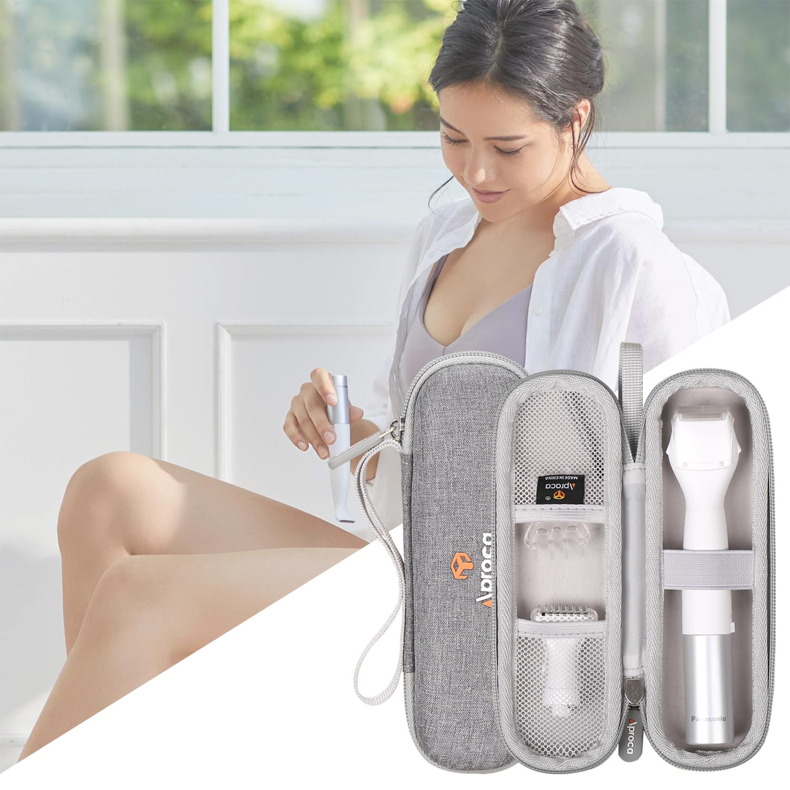 Aproca Aproca Hard Travel Storage Case for Panasonic Bikini Trimmer Shaver with 4 Attachments - View 4 of 9