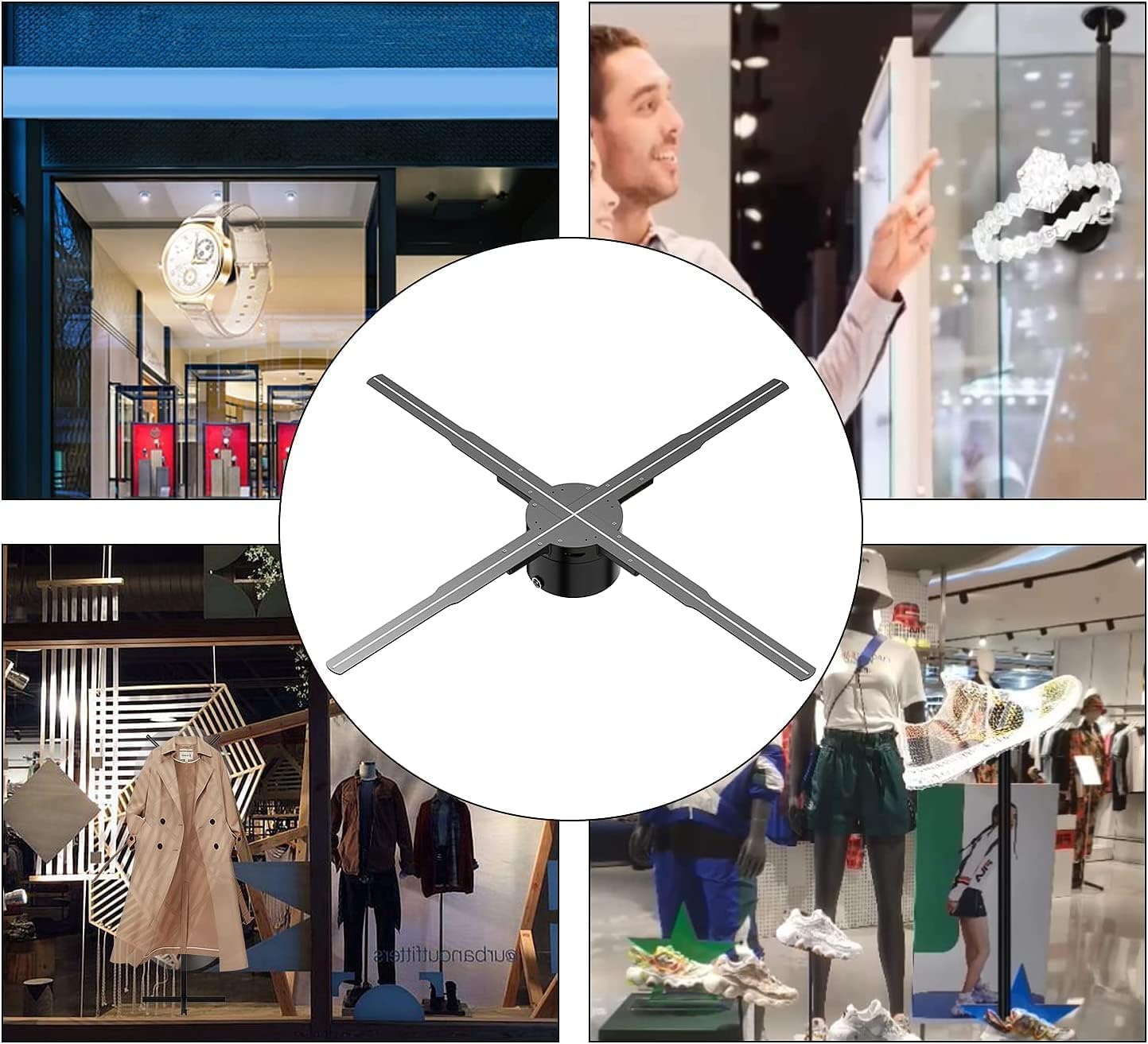 HAVisikr HAVisikr 22 Inch 3D Hologram Fan with 2000x1356 Resolution and HD LED Beads for Holographic Video Advertising and Bluetooth Audio Support - View 3 of 9