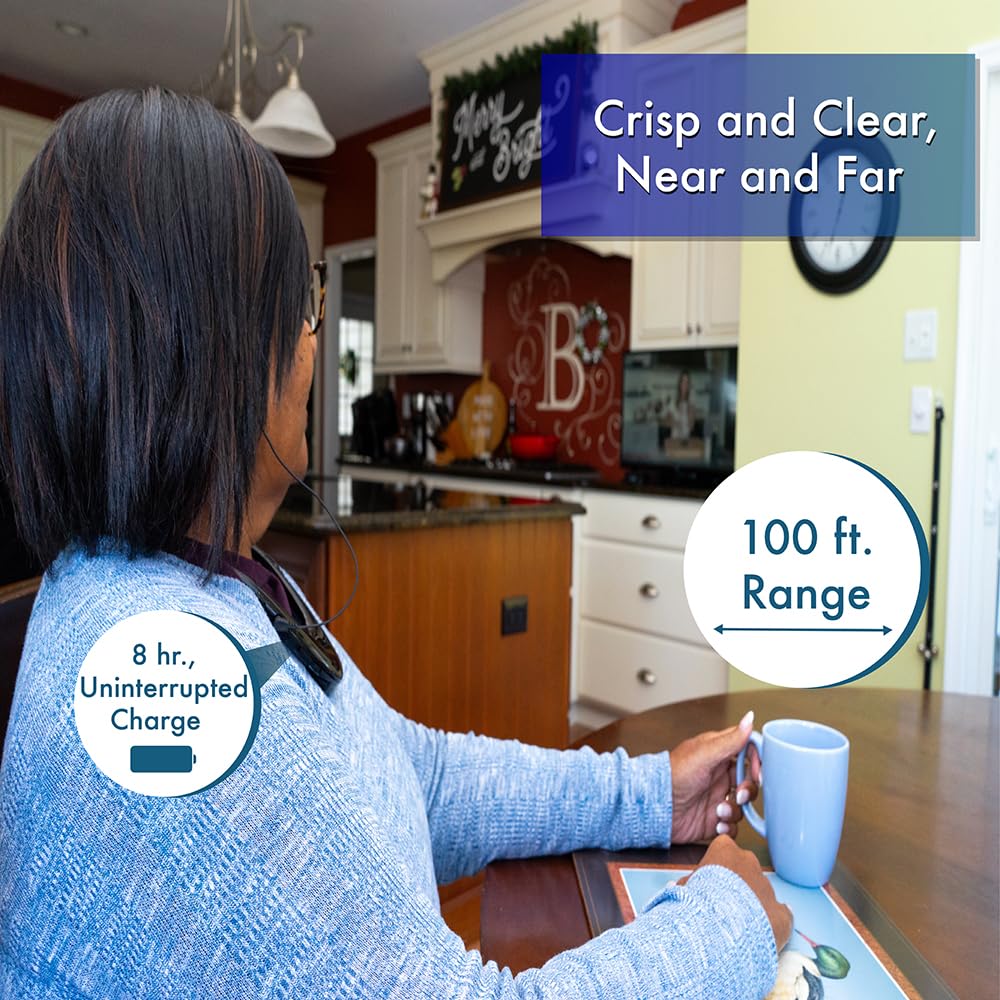 SEREONIC SEREONIC Extra Wireless TV Headphones for Seniors with Smart RF Technology and 100ft Range for Easy TV Listening - View 6 of 6