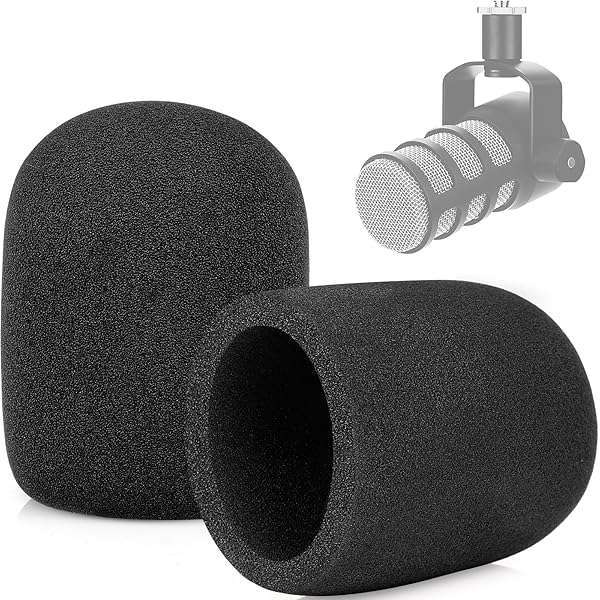 ChromLives 2-Pack Windscreen for Rode Podmic & NT1 - Noise Reduction Foam Mic Covers by ChromLives
