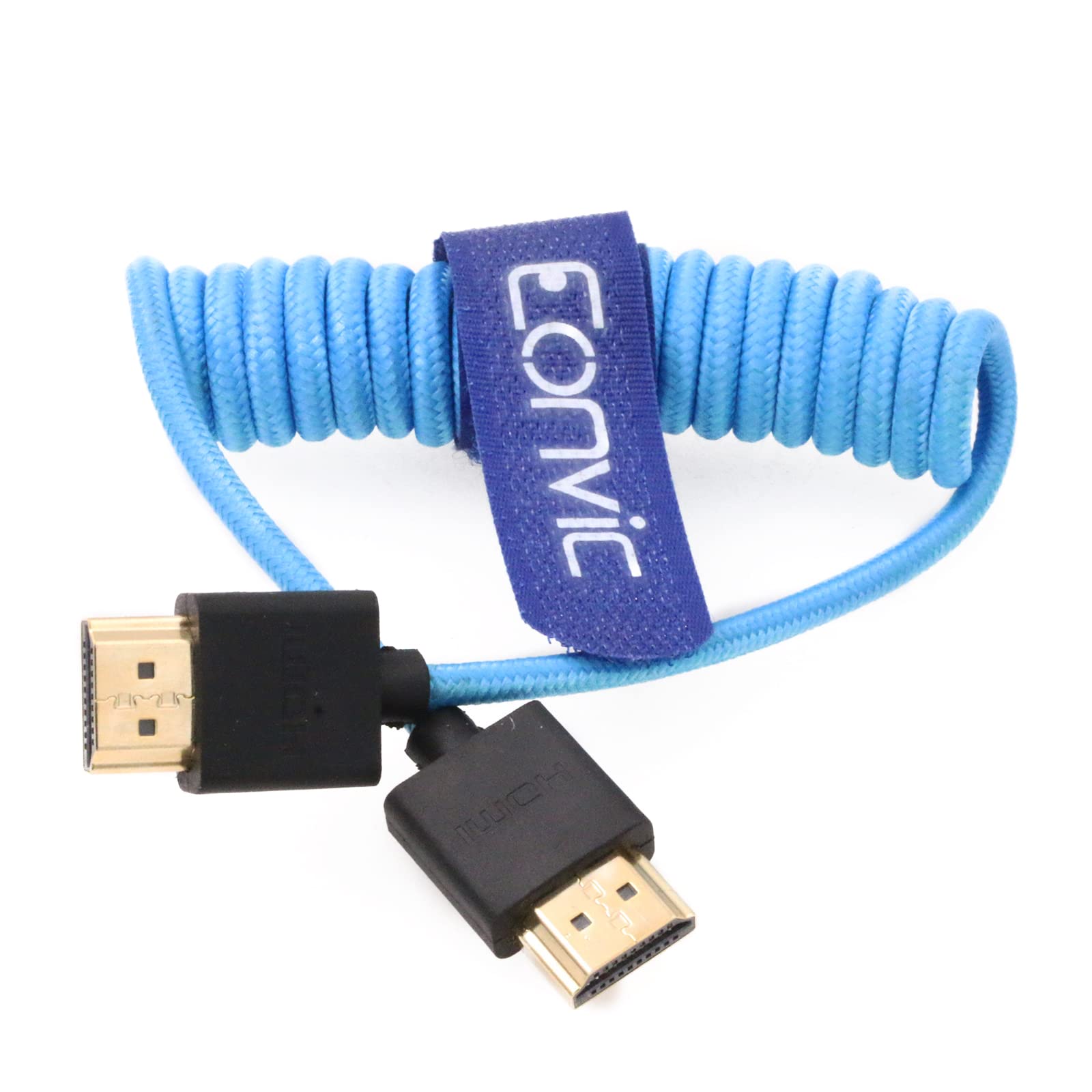 Eonvic 21 HDMI Coiled Cable 8K High Speed Male to Male Extender for HDSLR Cameras TV PC Laptop MacBook Monitor