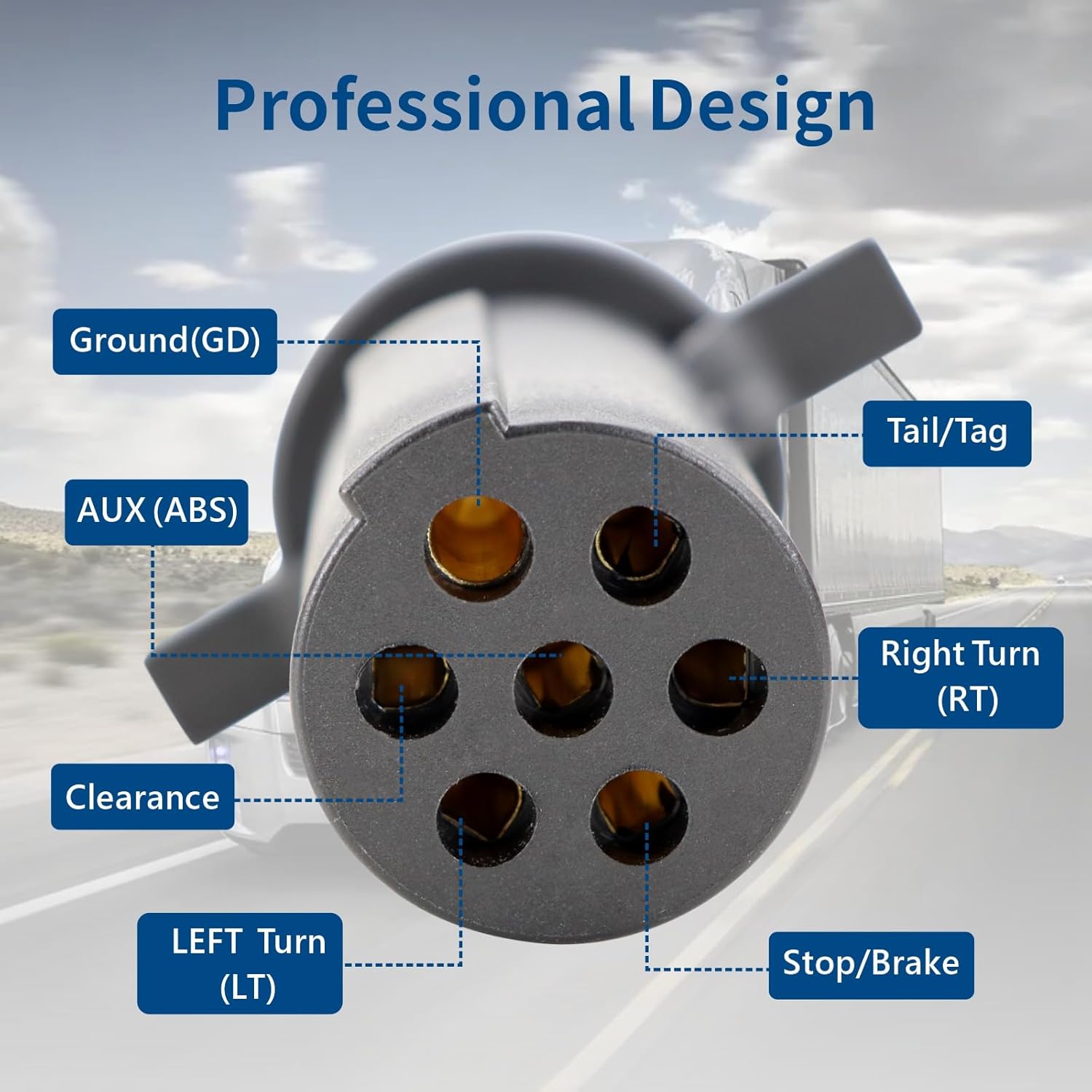 Kefly Kefly 7 Way Round Pin Trailer Truck Circuit Plug Tester Replacement for 7865L and Tractor Light Testing - View 5 of 7