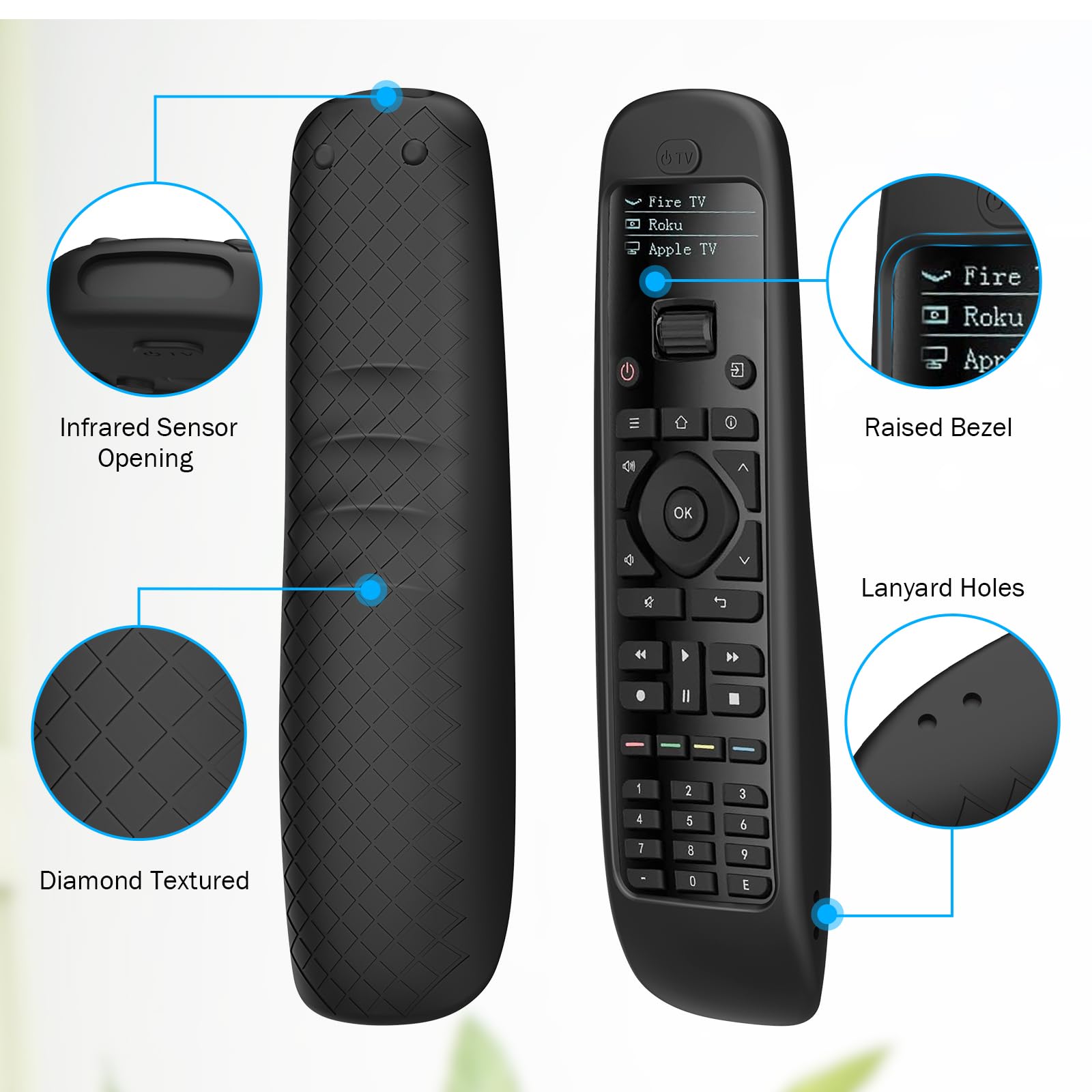 JCMOYUTY JCMOYUTY Black Silicone Sleeve Cover for SofaBaton U2 Universal Remote Protective Case - View 3 of 6