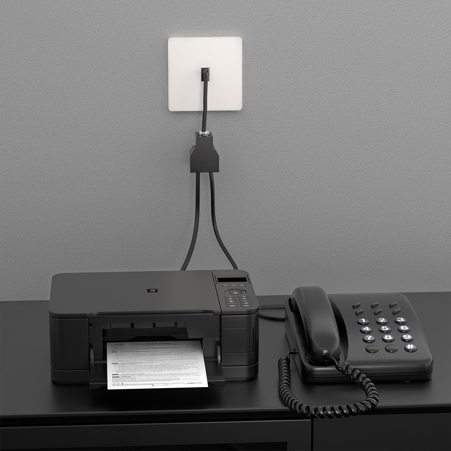 Uvital Uvital RJ12 6P6C Telephone Line Splitters 30 Pack Black Phone Jack Connector and Separator - View 7 of 7