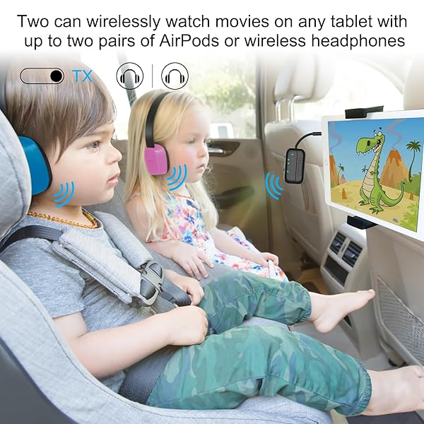 Beeitzie Beeitzie 2025 Upgraded Pro Bluetooth 5.4 Transmitter Receiver 2-in-1 Wireless Adapter for Airplane TV PC Gym Switch Supports 2 AirPods Headphones - View 6 of 11