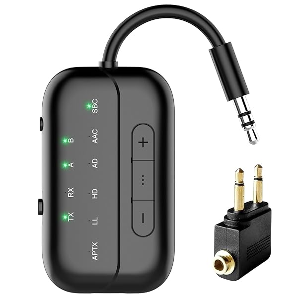 Beeitzie Beeitzie 2025 Upgraded Pro Bluetooth 5.4 Transmitter Receiver 2-in-1 Wireless Adapter for Airplane TV PC Gym Switch Supports 2 AirPods Headphones - View 2 of 11