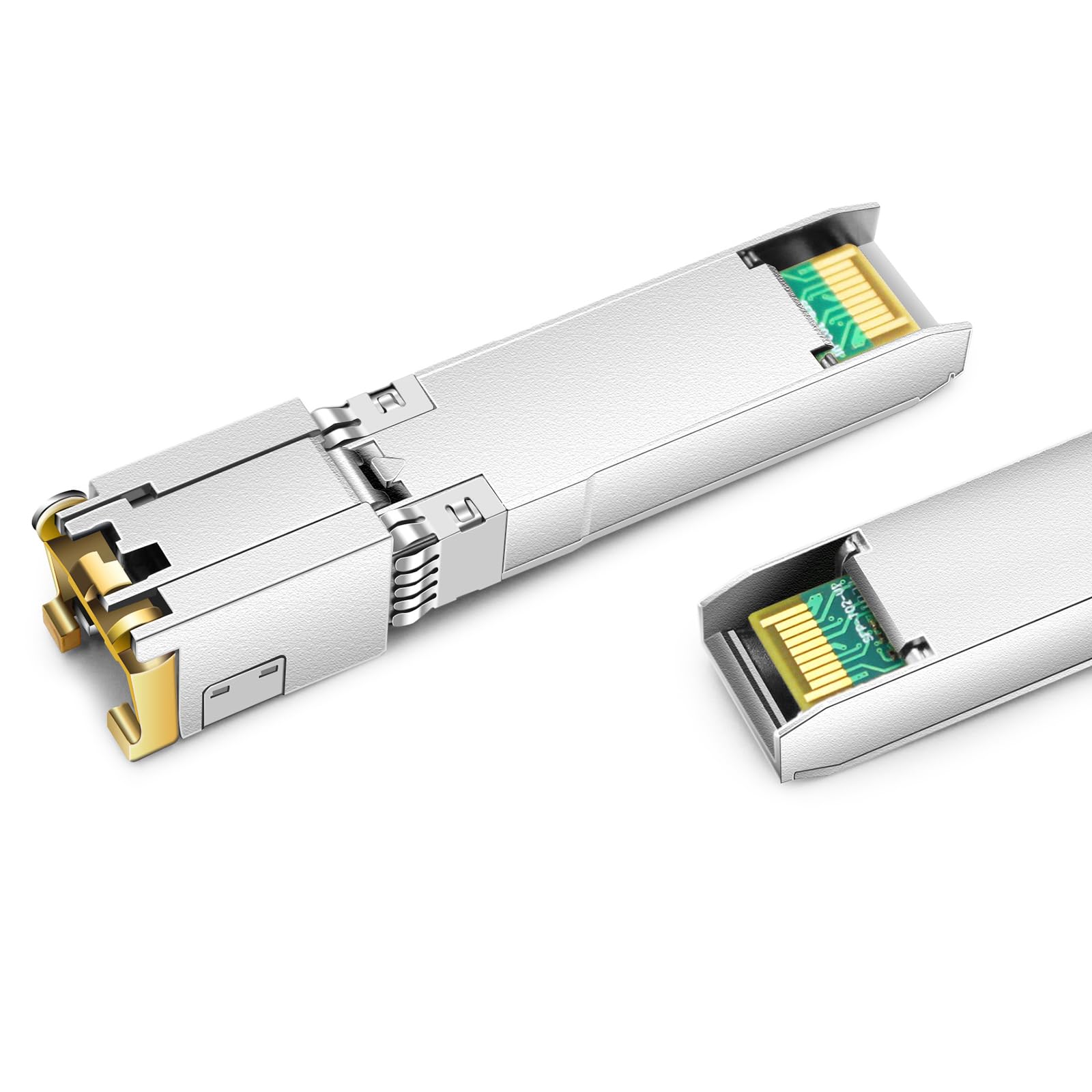 fiber mall SFP to RJ45 10G Transceiver Module Compatible with Brocade 10GBASE-T 100m Copper Cat6a/7 for Fast Networking Solutions - View 2 of 5