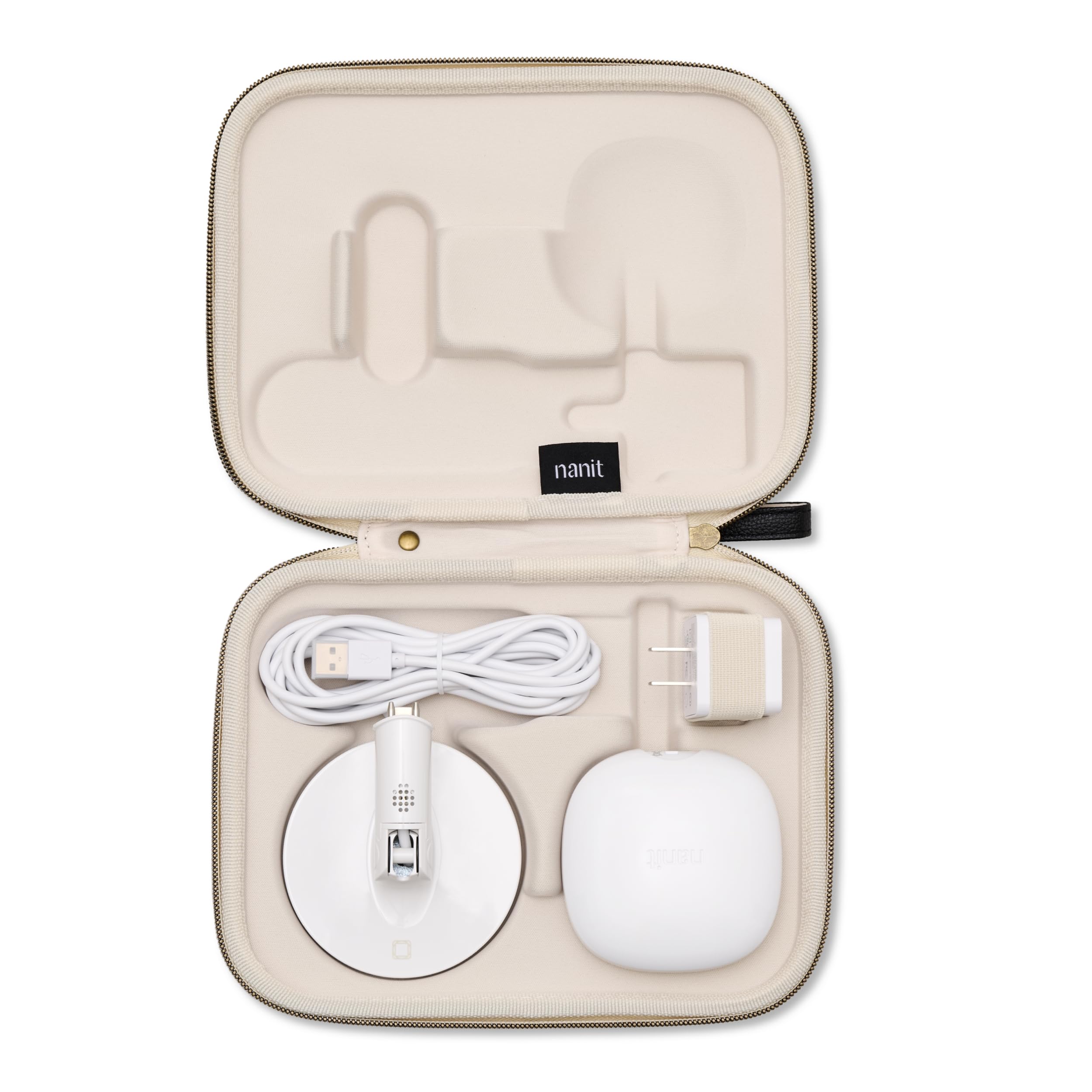 Nanit Nanit Travel Case Protective Hard Shell Carrying Case for Nanit Pro Baby Monitor and Multi Stand Travel Accessory Two Tone Canvas - View 2 of 4