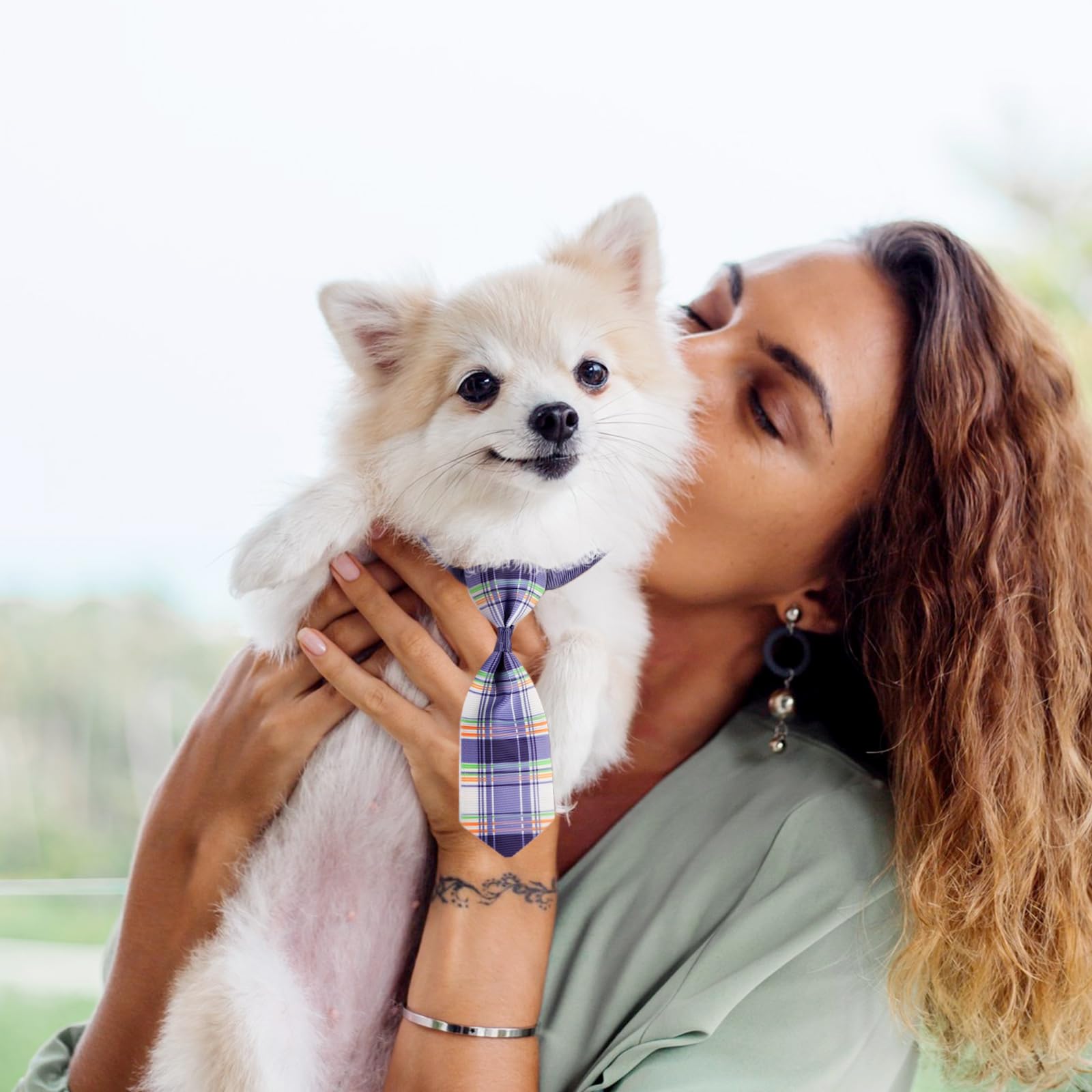 Segarty Segarty Small Dog Ties 80 PCS Adjustable Assorted Pattern Bow Ties for Small Dogs Cats Grooming Puppy Neckties Holiday Costumes Gift - View 5 of 7