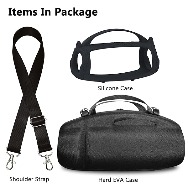 XEGIMOR XEGIMOR Silicone Case Cover for JBL Charge 4 and 5 Portable Bluetooth Speaker Travel Accessories Black - View 4 of 9