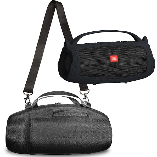 XEGIMOR XEGIMOR Silicone Case Cover for JBL Charge 4 and 5 Portable Bluetooth Speaker Travel Accessories Black - View 3 of 9