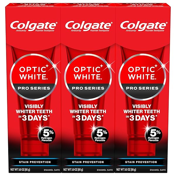 Colgate Colgate Optic White Pro Series: Enamel-Safe Teeth Whitening Toothpaste for Stain Removal - 3 Pack