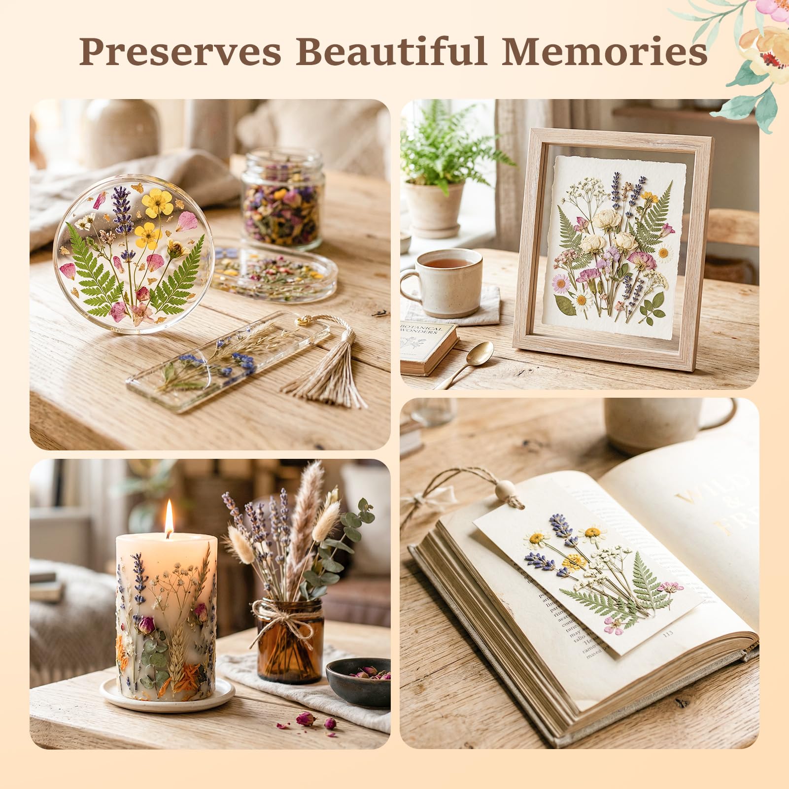 Aboofx Aboofx Large Flower Press Kit 6 Layers 11.8 x 8.3 Inch DIY Arts and Craft Kit for Dried Flower Preservation - View 5 of 7