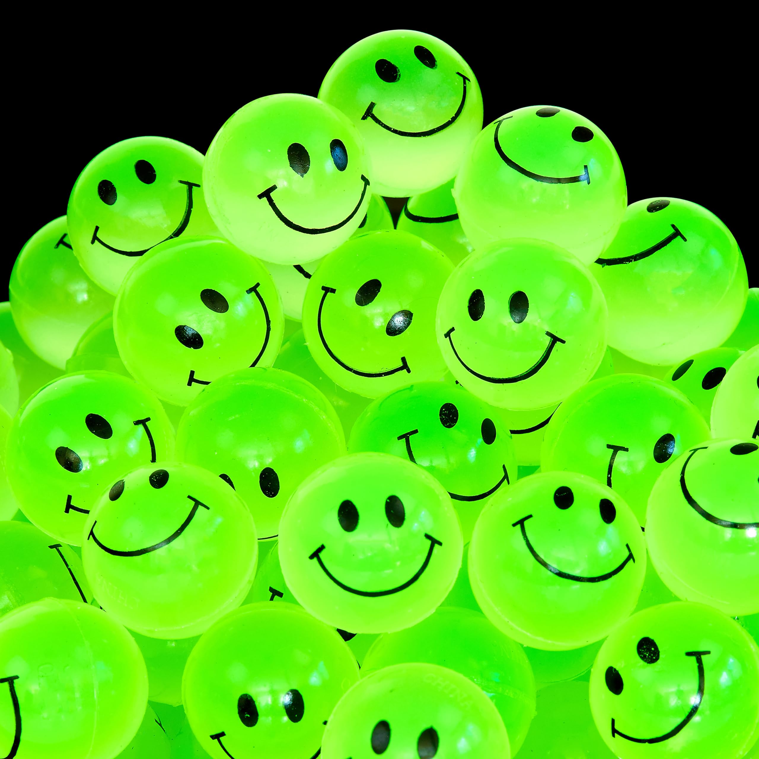 Playbees Playbees Glow in The Dark Bouncy Balls 144 Pack Super Bouncy 1 Inch Balls for Kids Vending Machines and Goodie Bag Stuffers