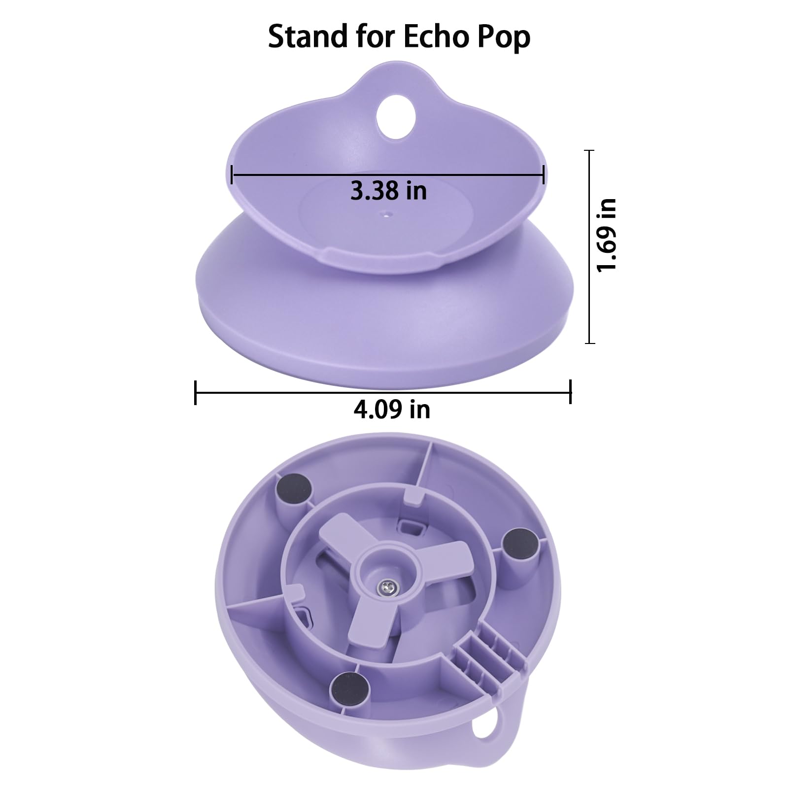 C YECEN C YECEN Stand for Echo Pop Desktop Holder Mount with Built-in Cable Management in Lavender Bloom - View 5 of 6