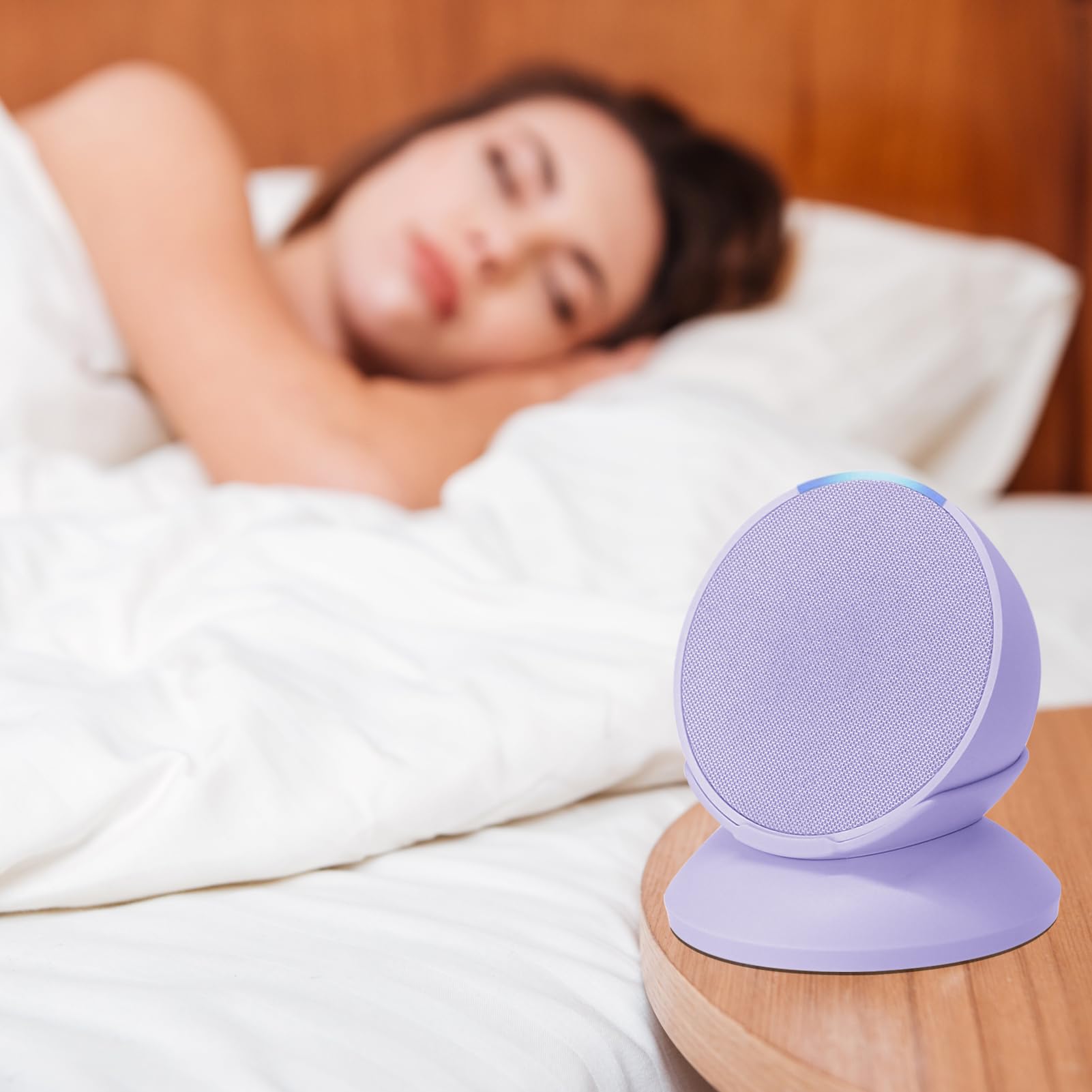 C YECEN C YECEN Stand for Echo Pop Desktop Holder Mount with Built-in Cable Management in Lavender Bloom - View 6 of 6