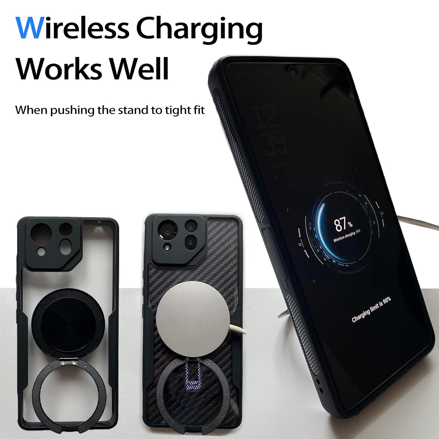 HikerClub HikerClub ROG Phone 8 and 8 Pro Case 360 Rotatable Magnetic Kickstand Non-Slip Shockproof Crystal Clear Cover 2024 - View 8 of 8