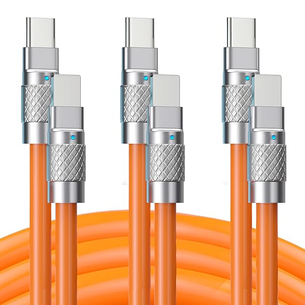 Statik Statik TsumoCharge 3 Pack USB C Cable - 27W Fast Charging, Durable Silicone, 6FT, Data Transfer & Cord Organizer Included