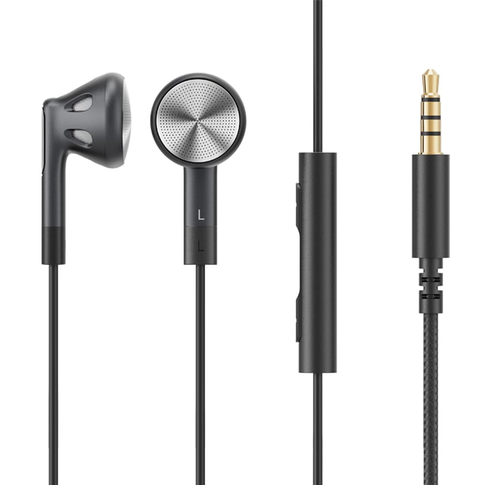 FiiO FF1 3.5mm HIFI Bass Earbuds with HD Microphone for Gaming & Meetings - Translucent Design