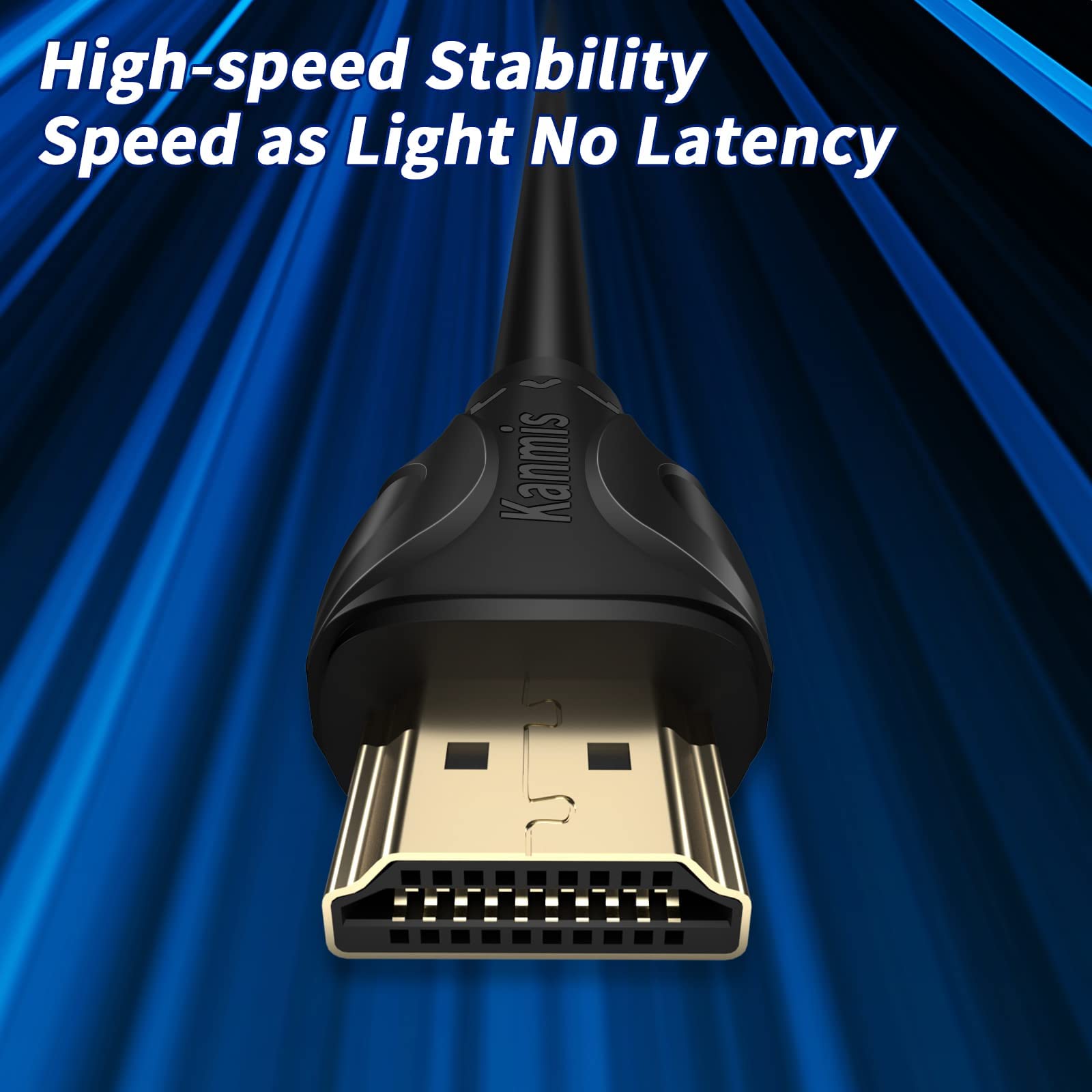 kanmis 4K HDMI Cable 150ft High Speed HDMI 2.0 18Gbps Ultra High Speed Gold Plated Connectors Compatible with PS3 PS4 PC HDTV - View 3 of 7