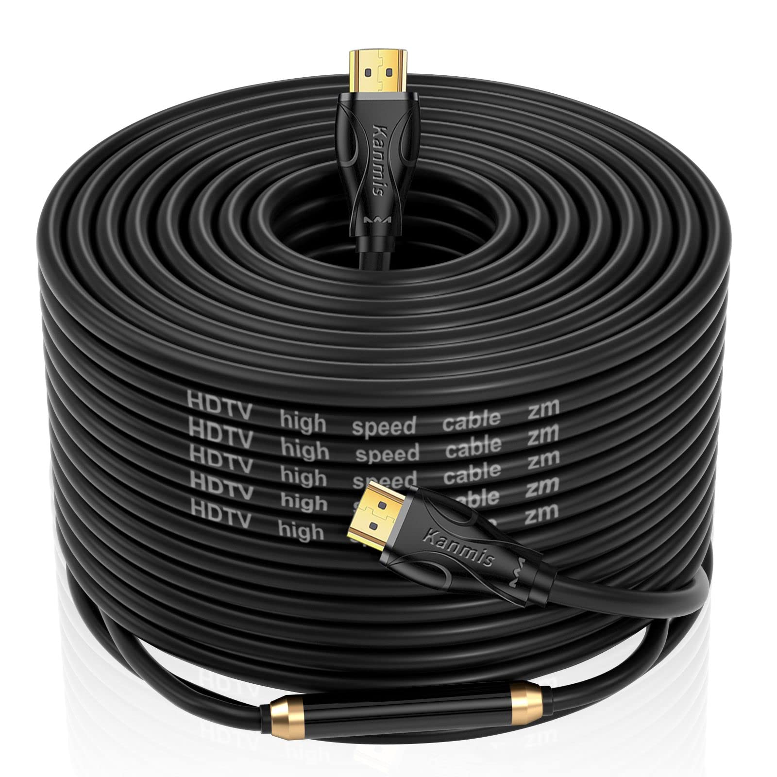 kanmis 4K HDMI Cable 150ft High Speed HDMI 2.0 18Gbps Ultra High Speed Gold Plated Connectors Compatible with PS3 PS4 PC HDTV