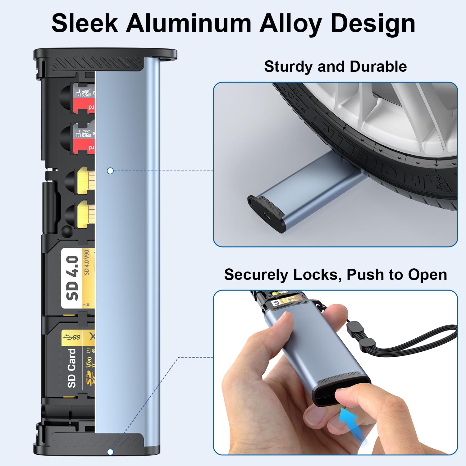 MTAKYA High-Speed USB 3.1 Type-C SD Card Holder Case and Reader for iPhone Android Trail Cameras Drones Plug and Play Micro SD Adapter - View 7 of 9
