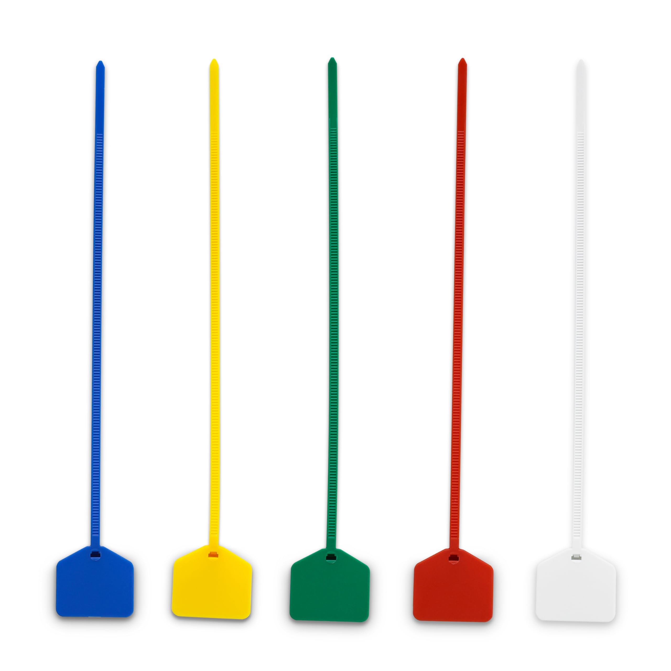 QSFPTEK 8 Inch Nylon Cable Ties with Waterproof Tags Self Locking Cable Markers Security Seals for Wire Marking and Shipping Yellow 100pcs - View 2 of 7