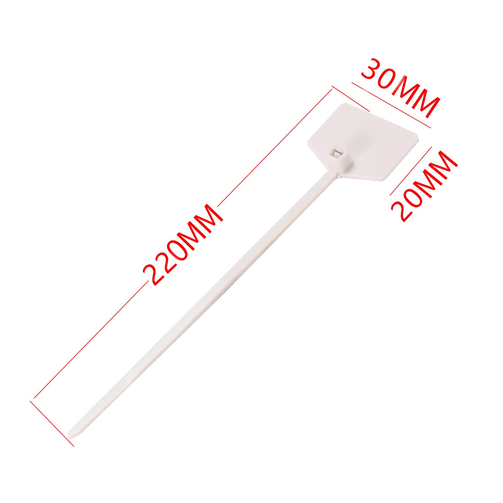 QSFPTEK 8 Inch Nylon Cable Ties with Waterproof Tags Self Locking Cable Markers Security Seals for Wire Marking and Shipping Red 100pcs - View 6 of 7