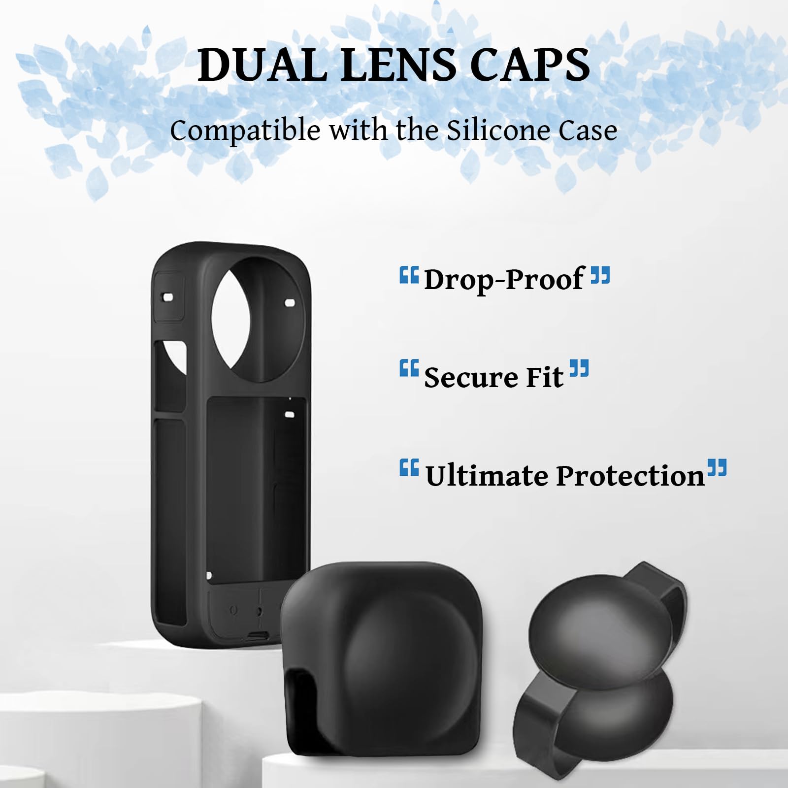 BAOKZZOM Silicone Protective Case for Insta360 X4 with Lens Cap Soft Cover Grip and Lens Guard Accessories - View 2 of 9