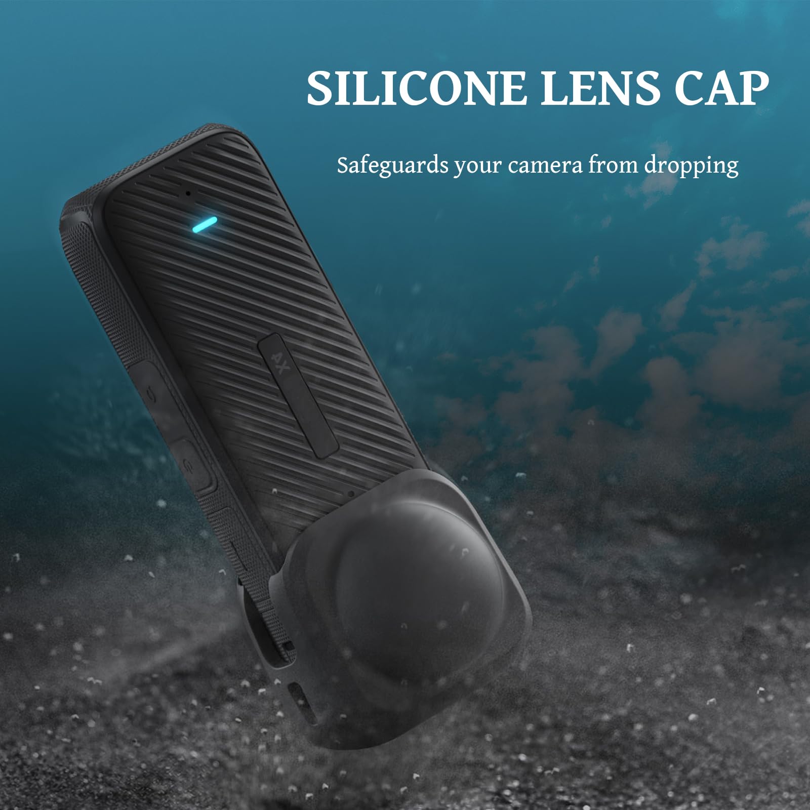 BAOKZZOM Silicone Protective Case for Insta360 X4 with Lens Cap Soft Cover Grip and Lens Guard Accessories - View 4 of 9