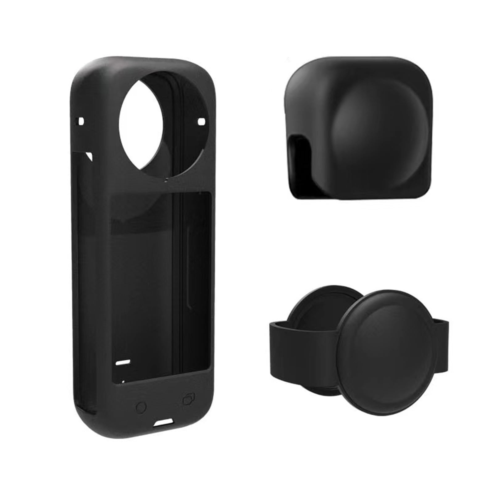 BAOKZZOM Silicone Protective Case for Insta360 X4 with Lens Cap Soft Cover Grip and Lens Guard Accessories