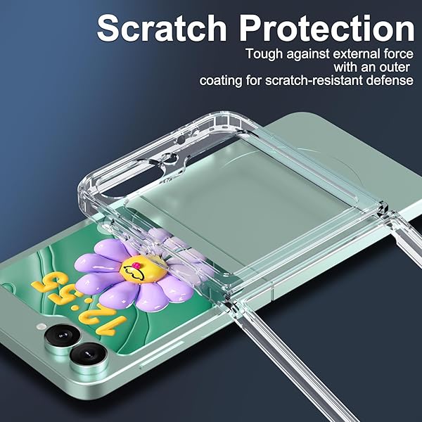RMOCR RMOCR Clear Shockproof Case for Samsung Galaxy Z Flip 6 Ultra Thin Slim Fit Hard PC Protective Cover - View 10 of 10