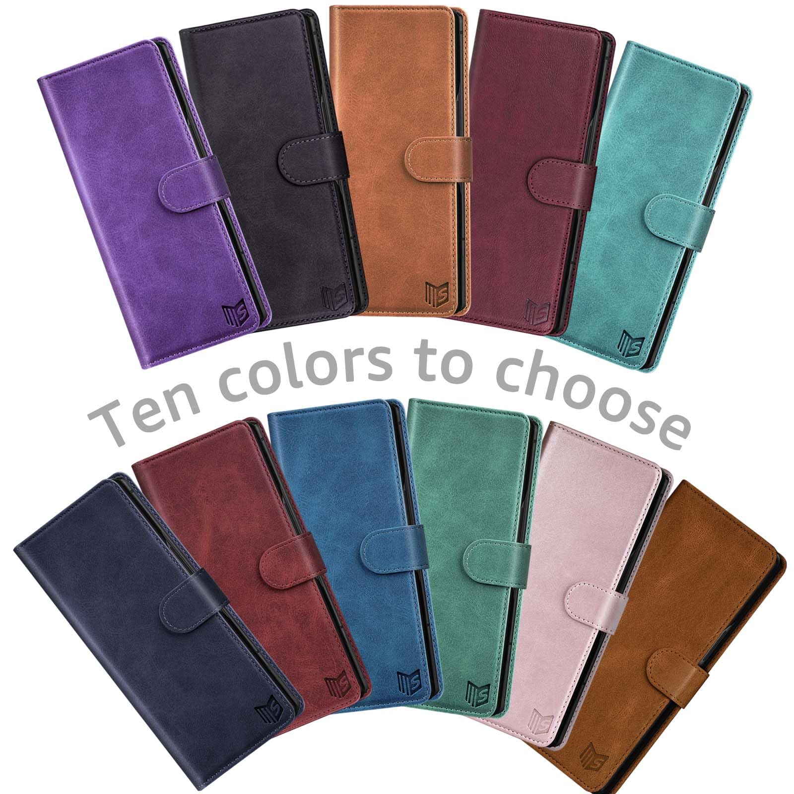 SUANPOT SUANPOT Samsung Galaxy Z Fold 6 5G Wallet Case RFID Blocking Credit Card Holder Flip Book PU Leather Cover for Men and Women Wine Red - View 2 of 6