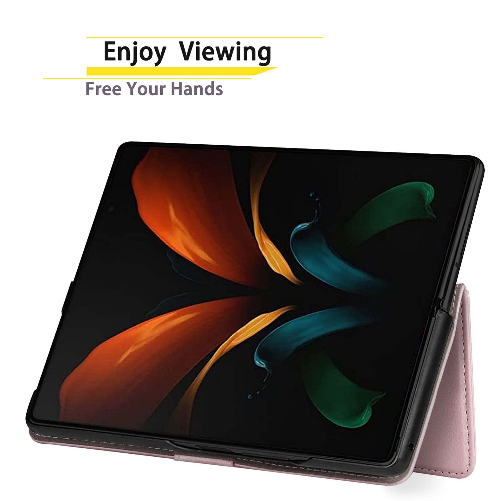 SUANPOT SUANPOT Samsung Galaxy Z Fold 6 5G Wallet Case RFID Blocking Credit Card Holder Flip Book PU Leather Cover for Men and Women Rose Gold - View 6 of 6